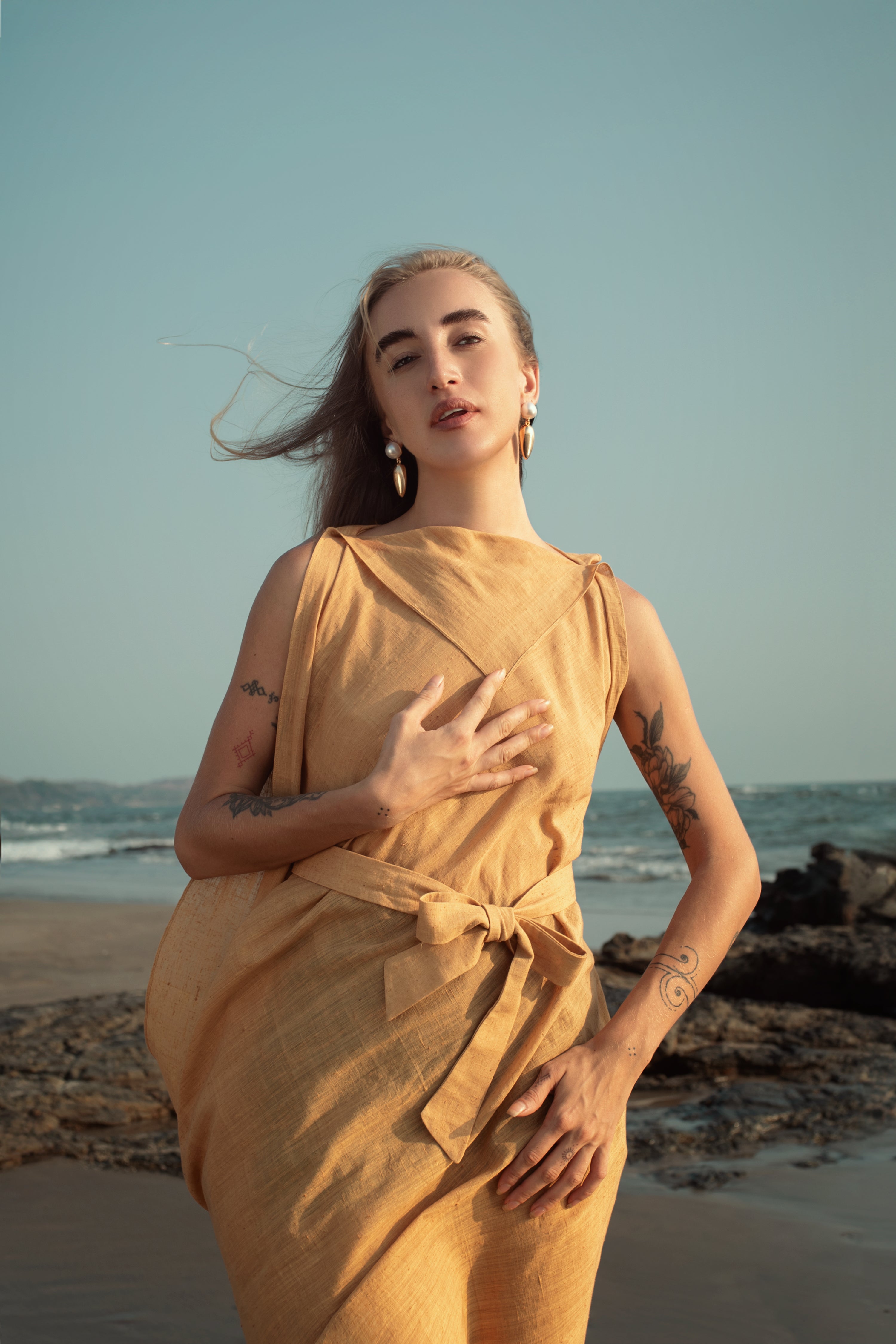 Mirage - Beach cover up/ Dress with a tie up.