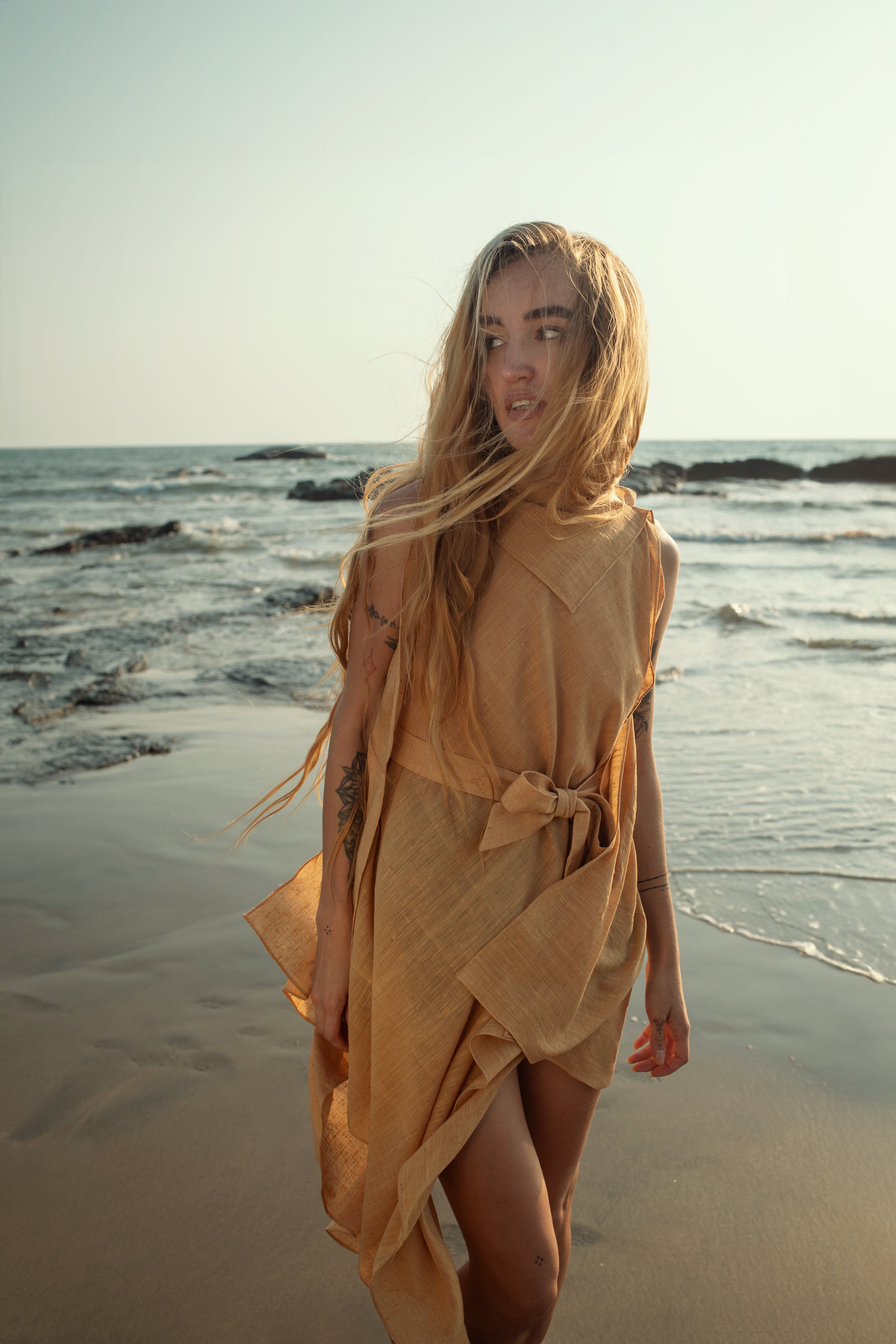 Mirage - Beach cover up/ Dress with a tie up.