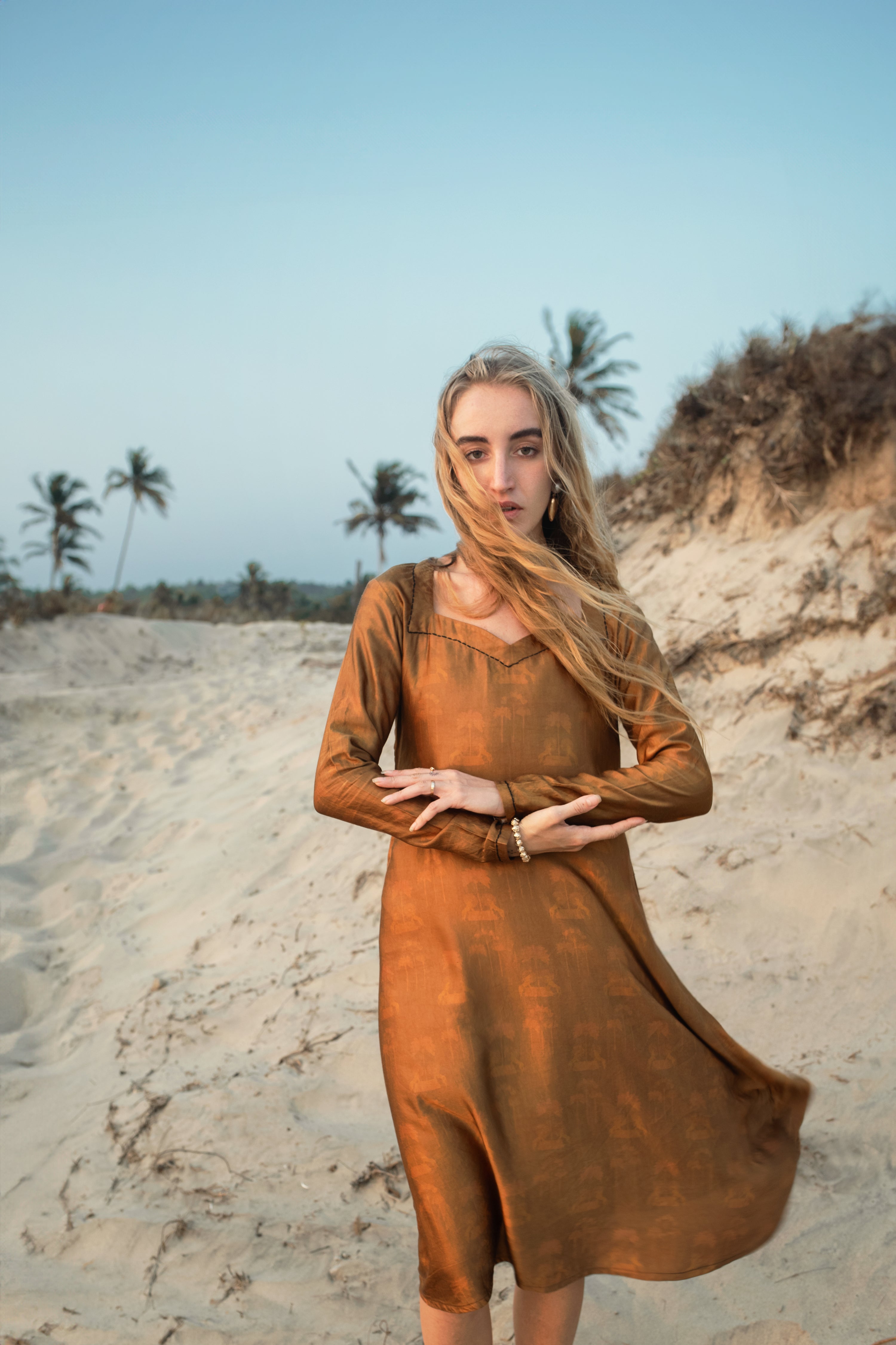 Aria - Self Print Midi Dress