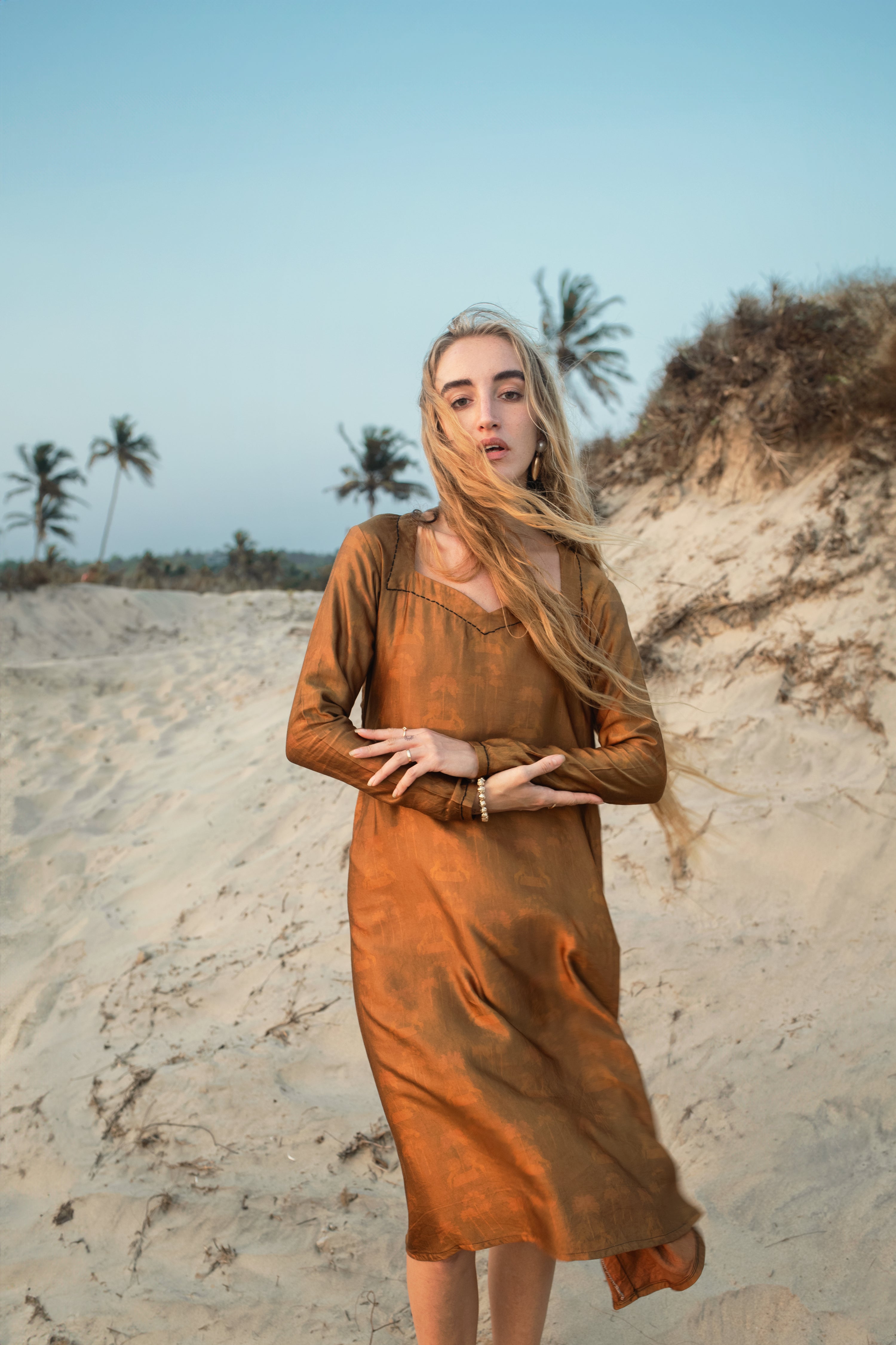 Aria - Self Print Midi Dress