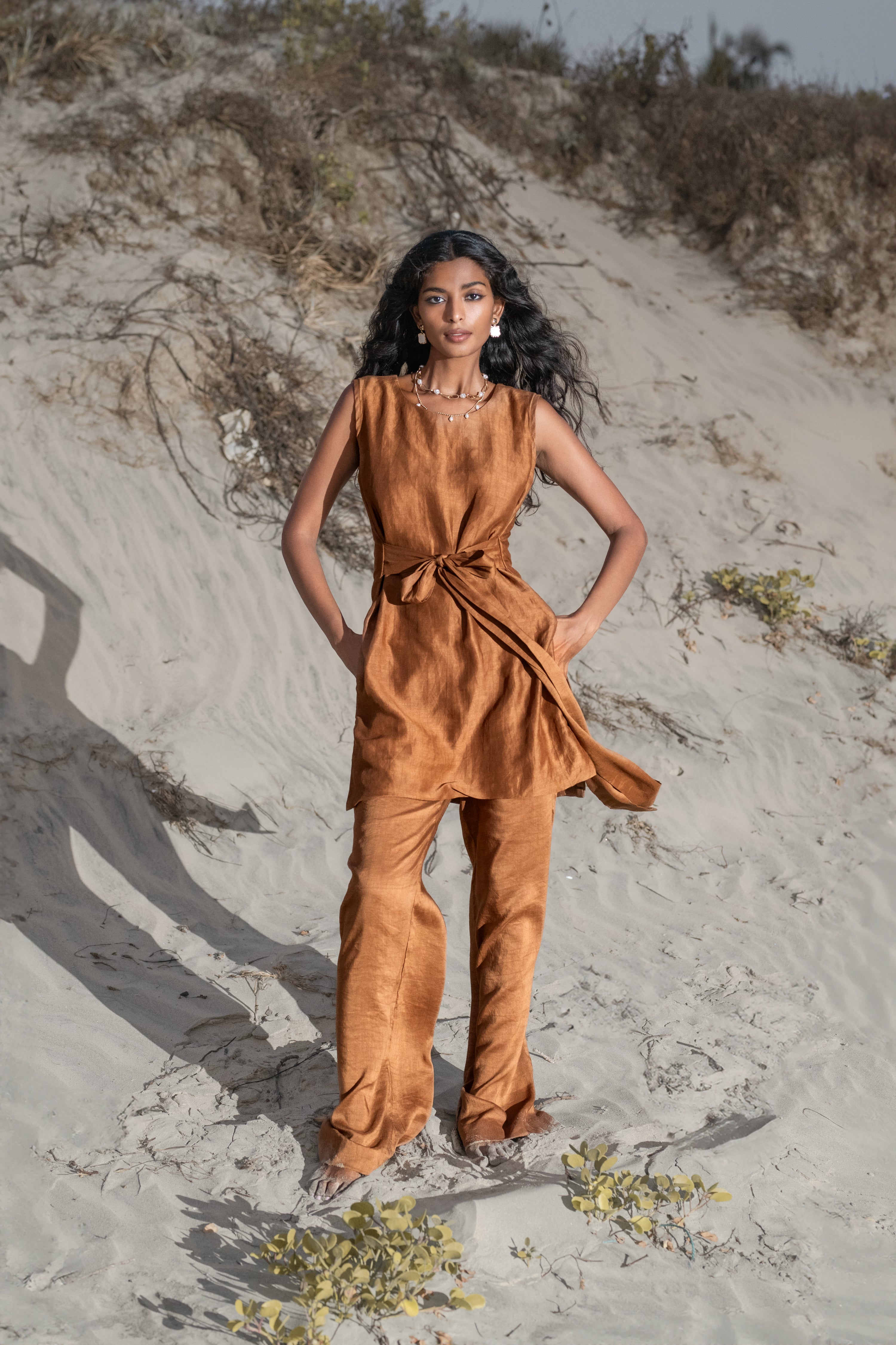 Lumina - Monotone Co-ord Set with tie-up detailing