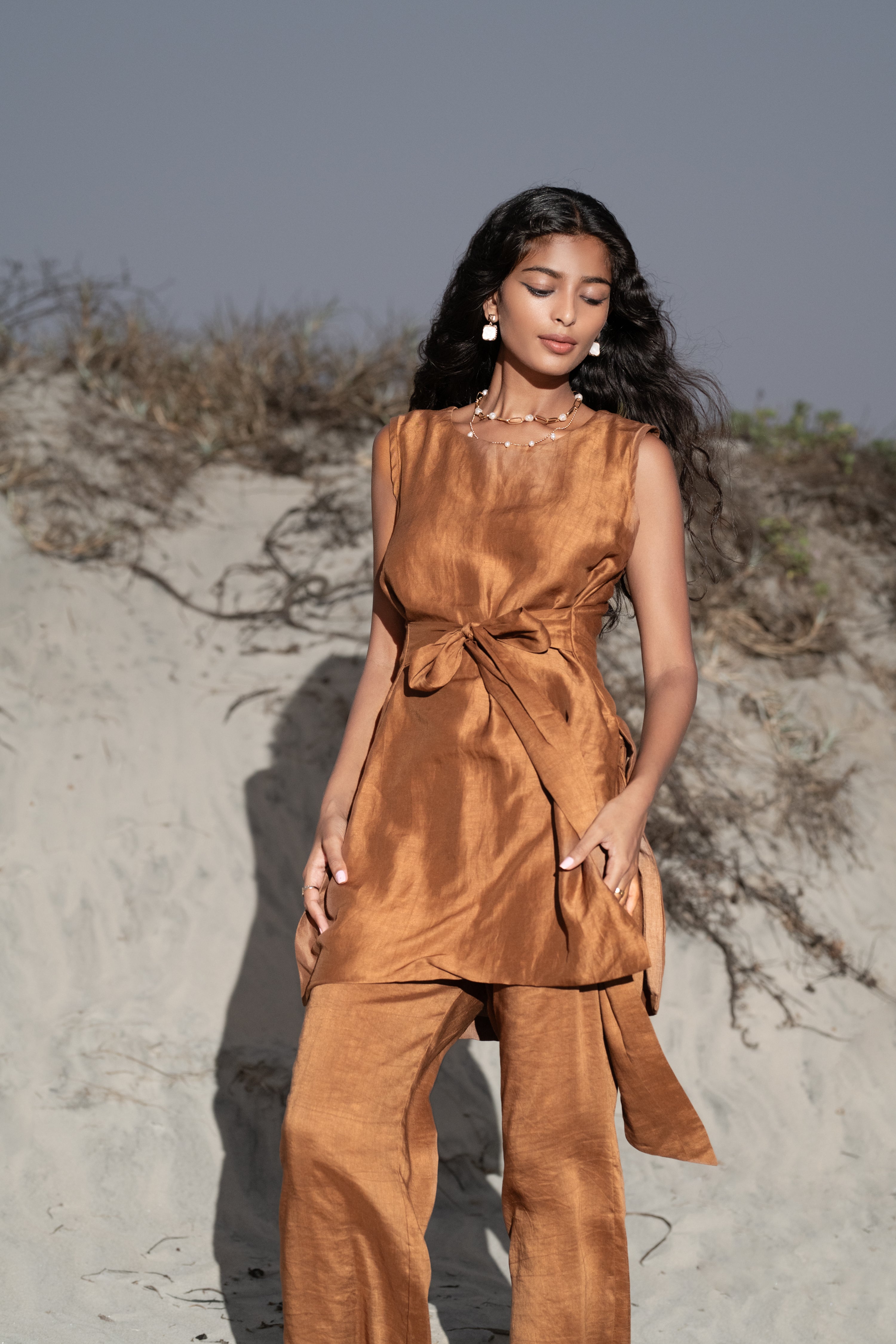 Lumina - Monotone Co-ord Set with tie-up detailing