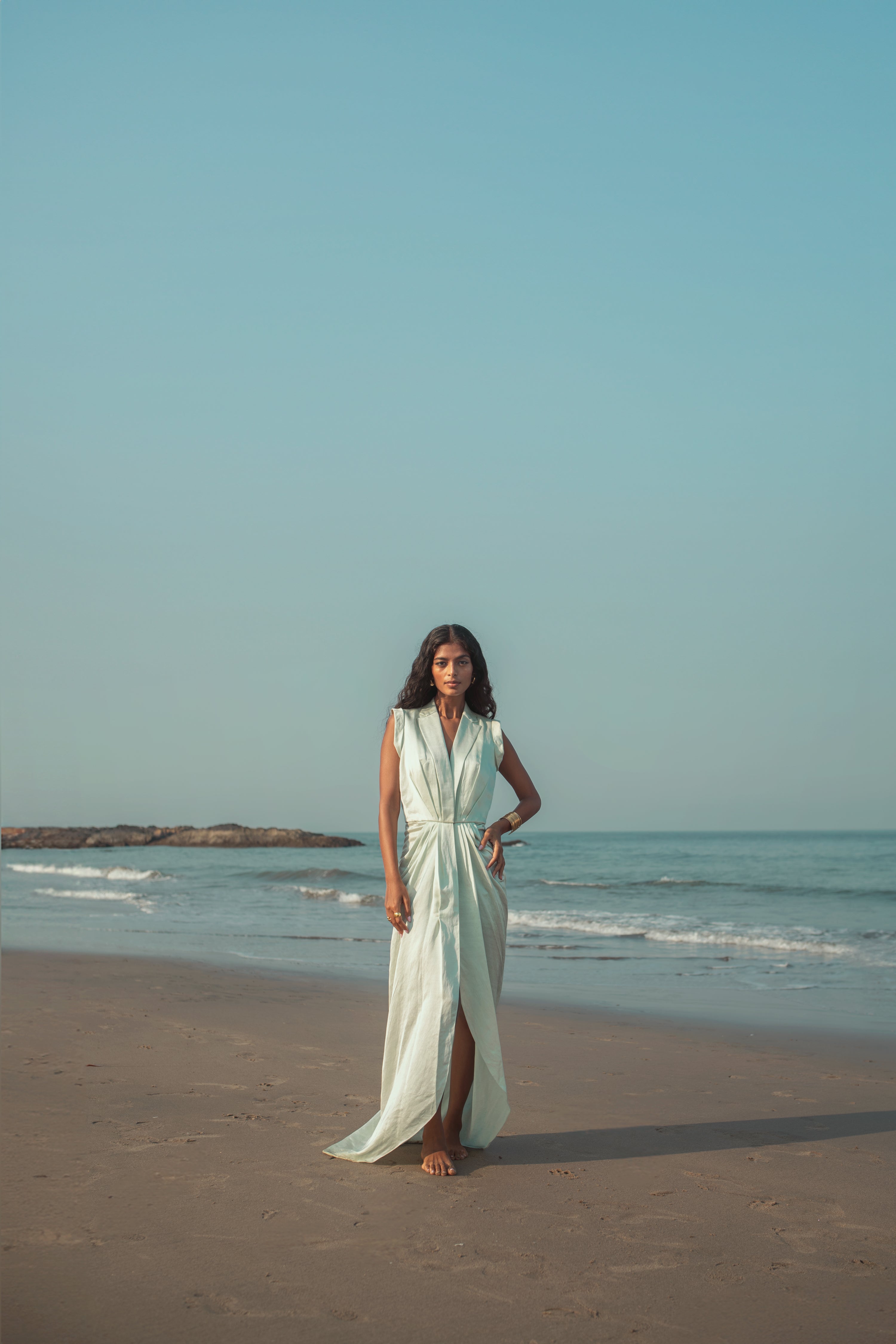 Astral - Solid Slit Dress