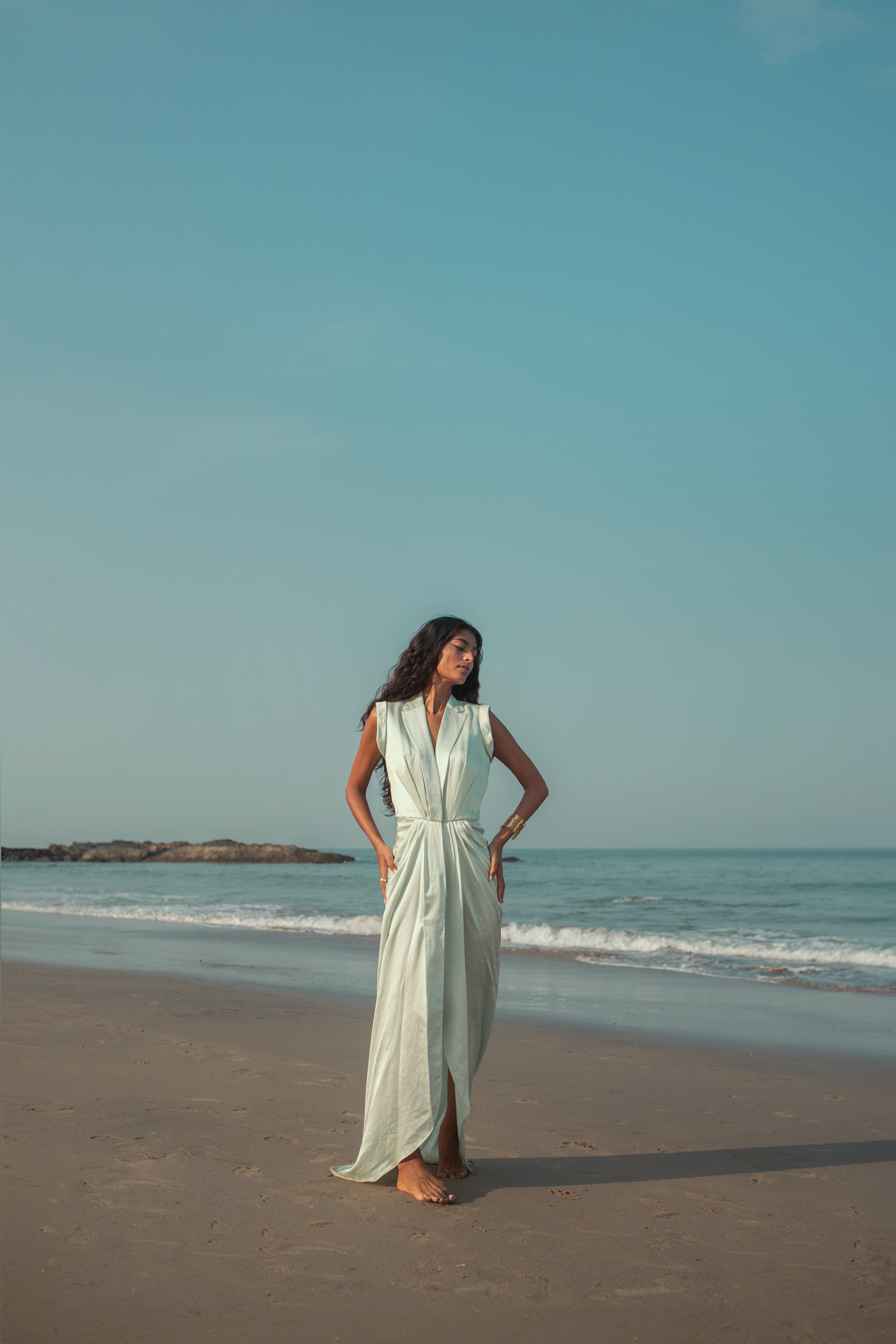 Astral - Solid Slit Dress