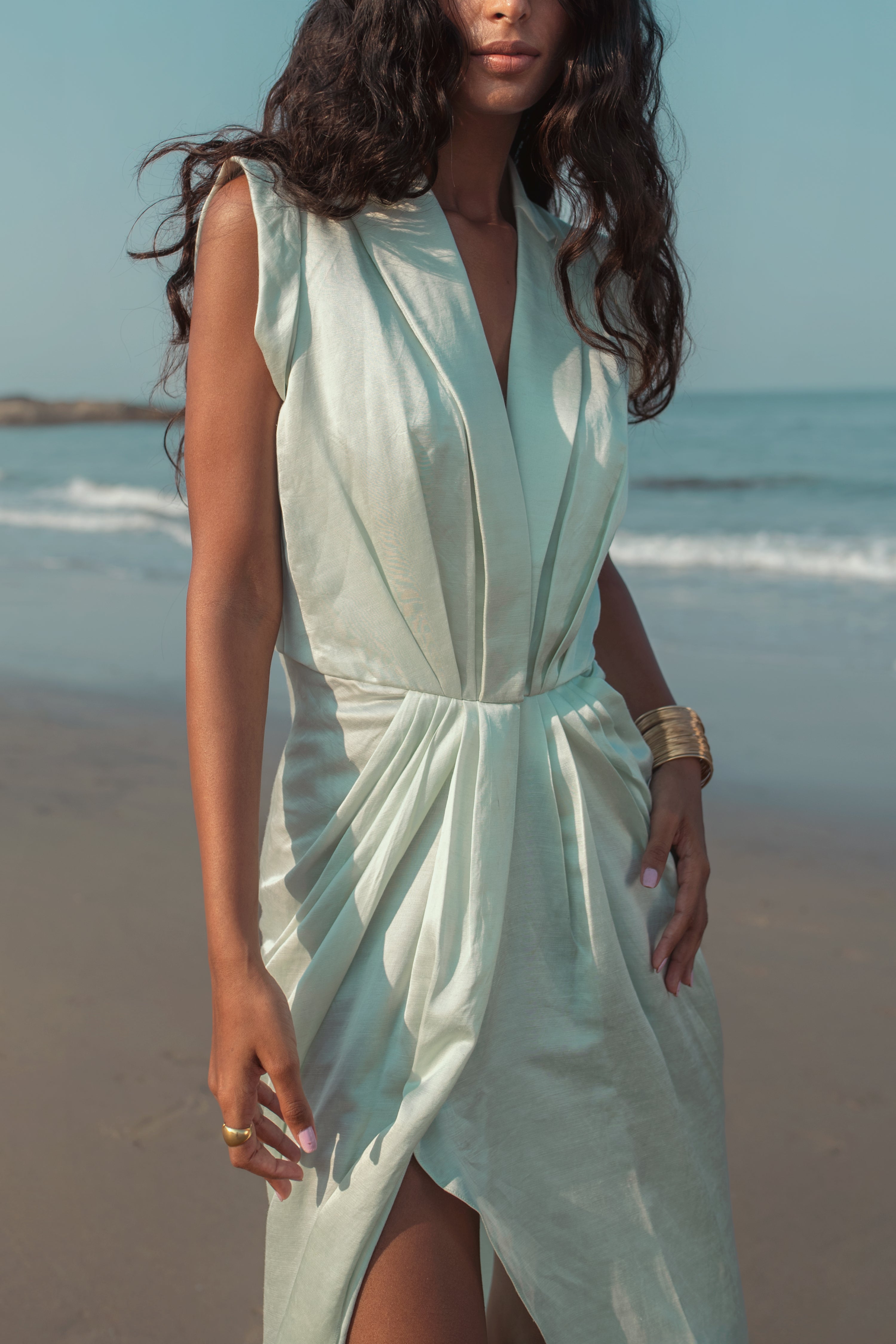 Astral - Solid Slit Dress