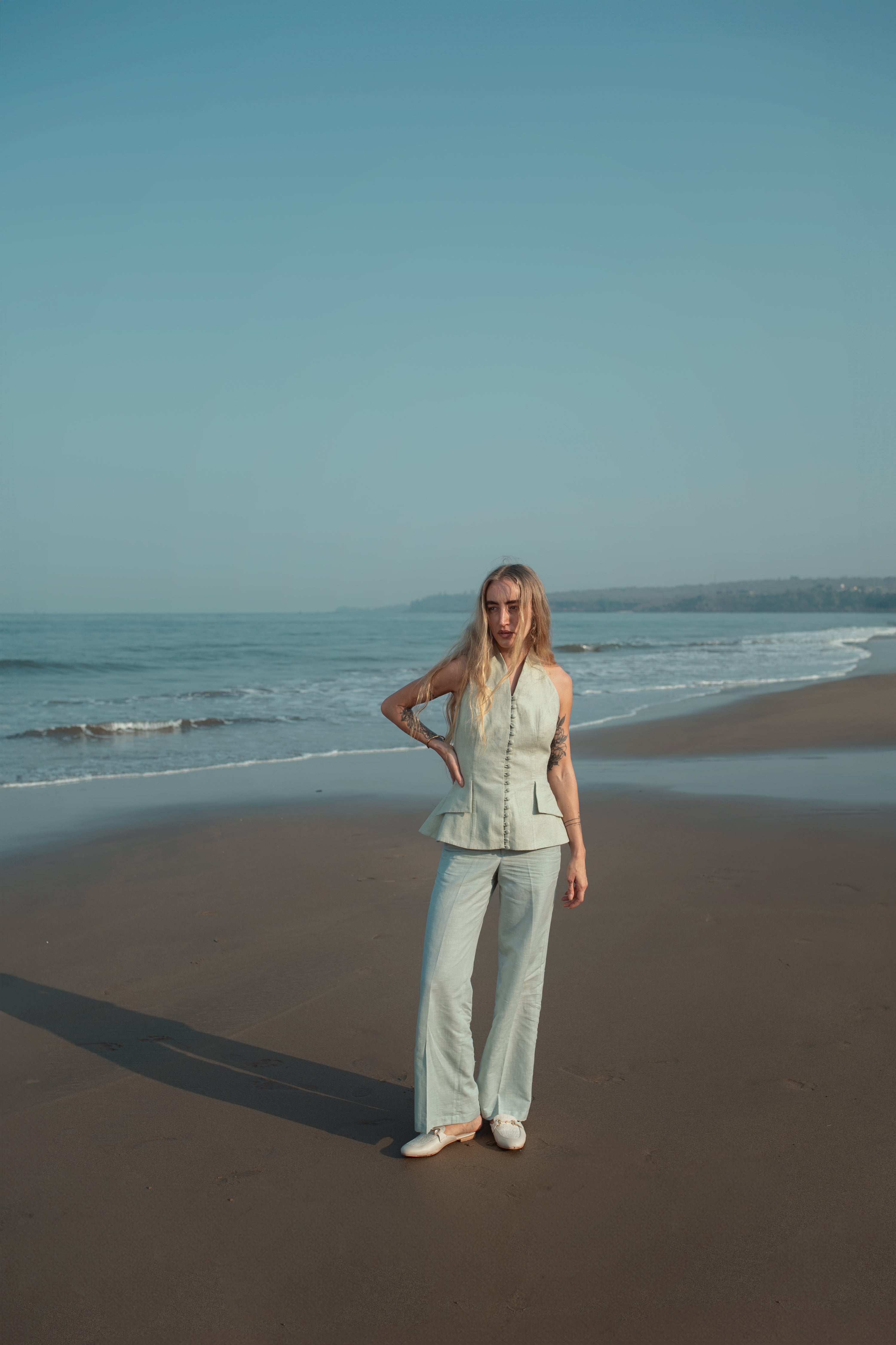 Rosa Co-ord Set - Halter Neck Top with Pants