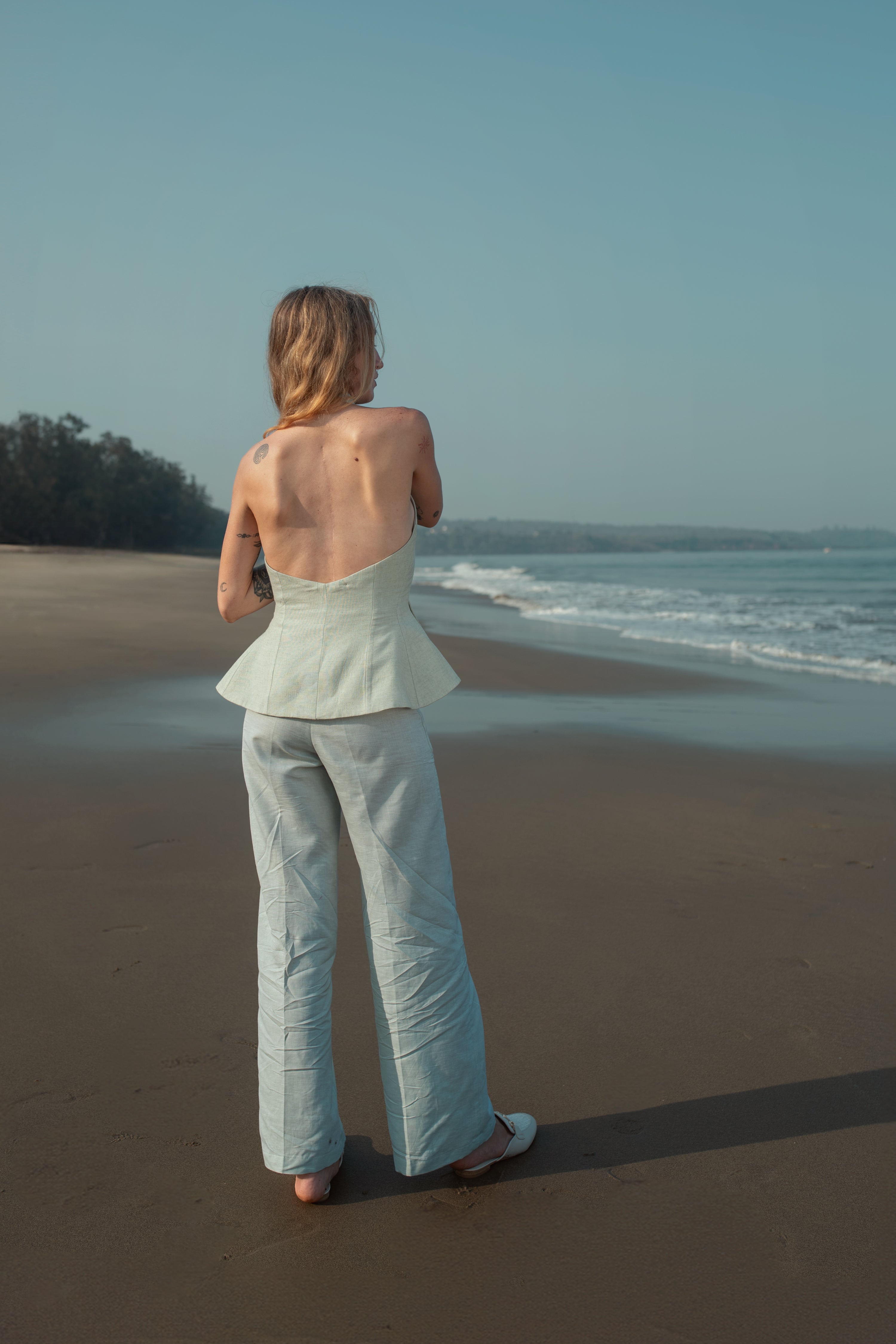 Rosa Co-ord Set - Halter Neck Top with Pants