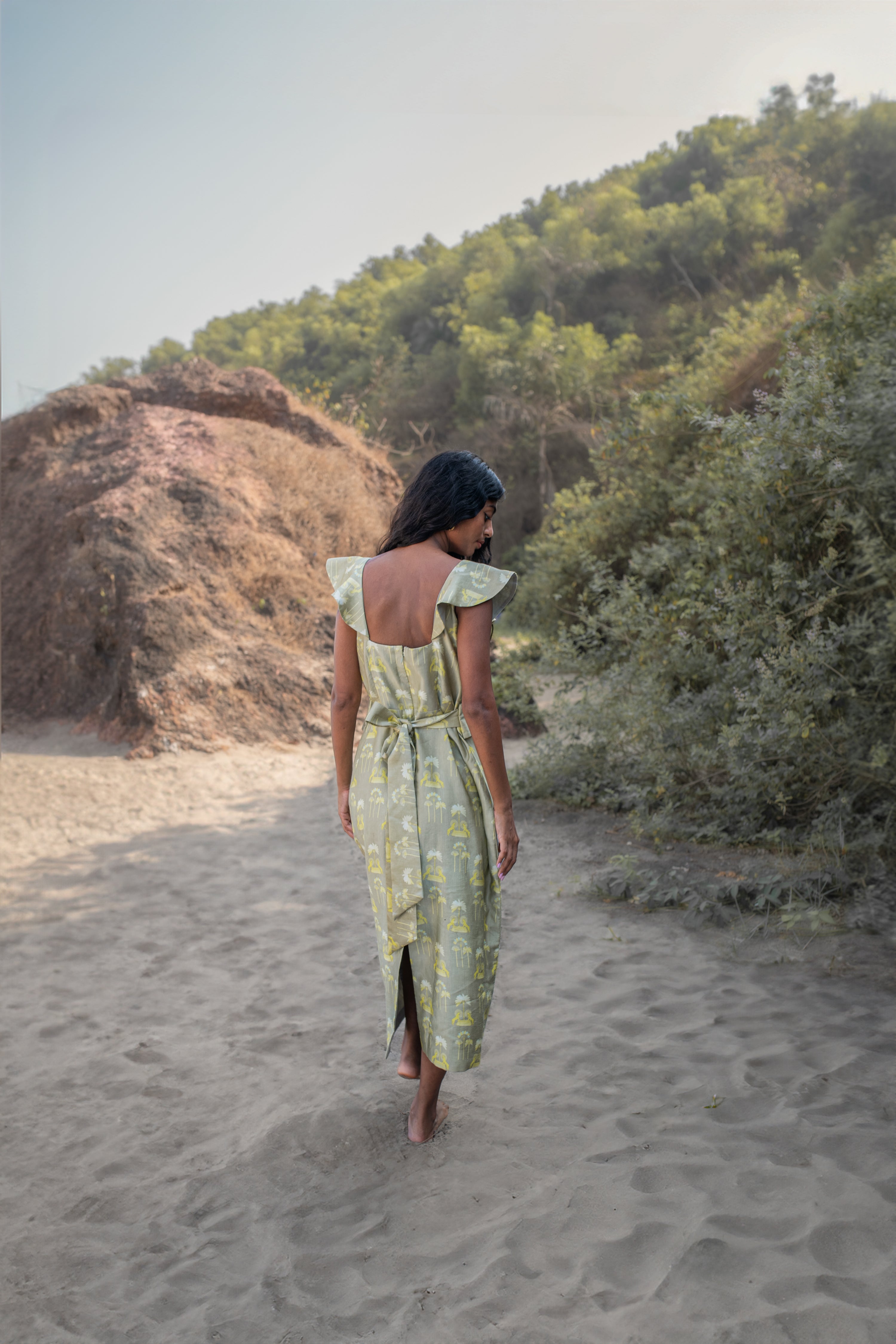 Lush - Tropical Print Dress with Twist Detailing