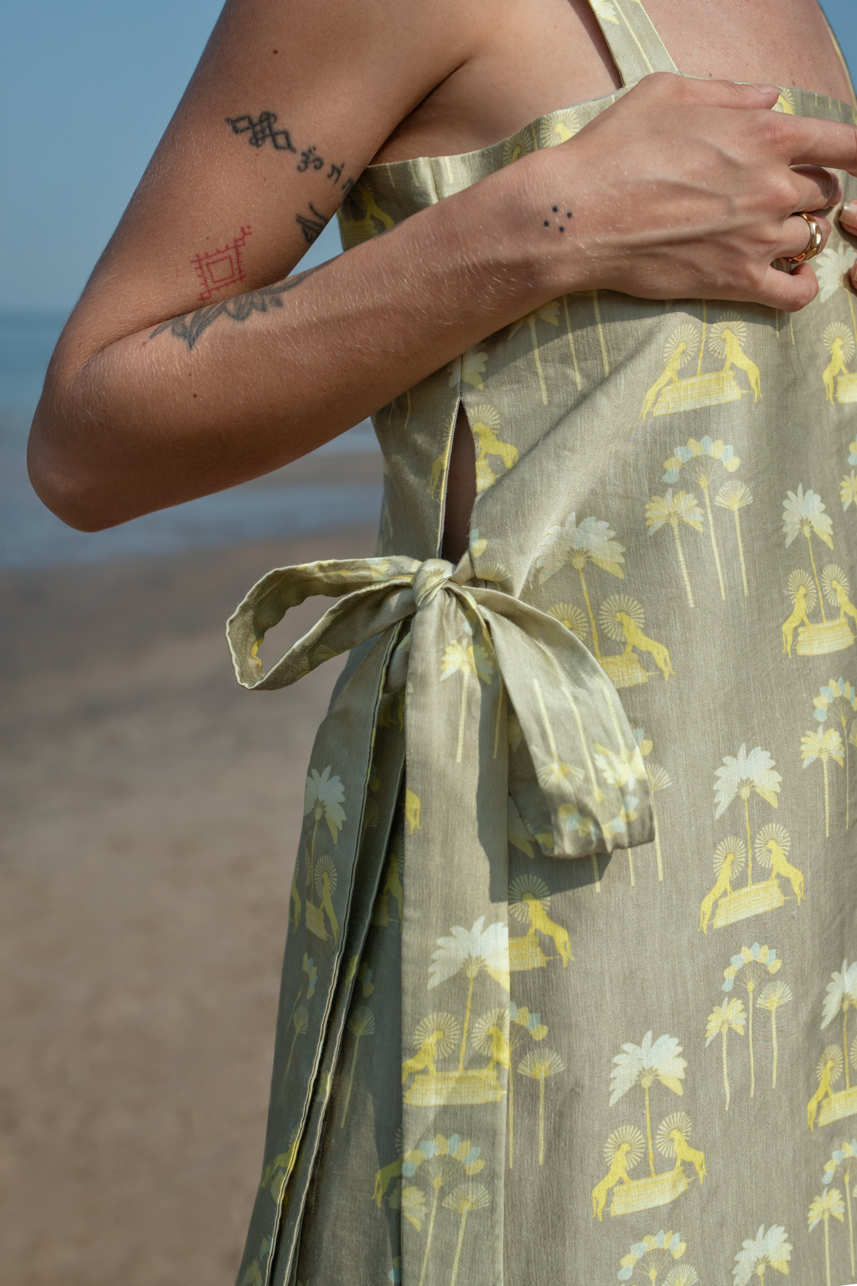 Verve  - Tropical Print Coord Set with Tie-up Detailing