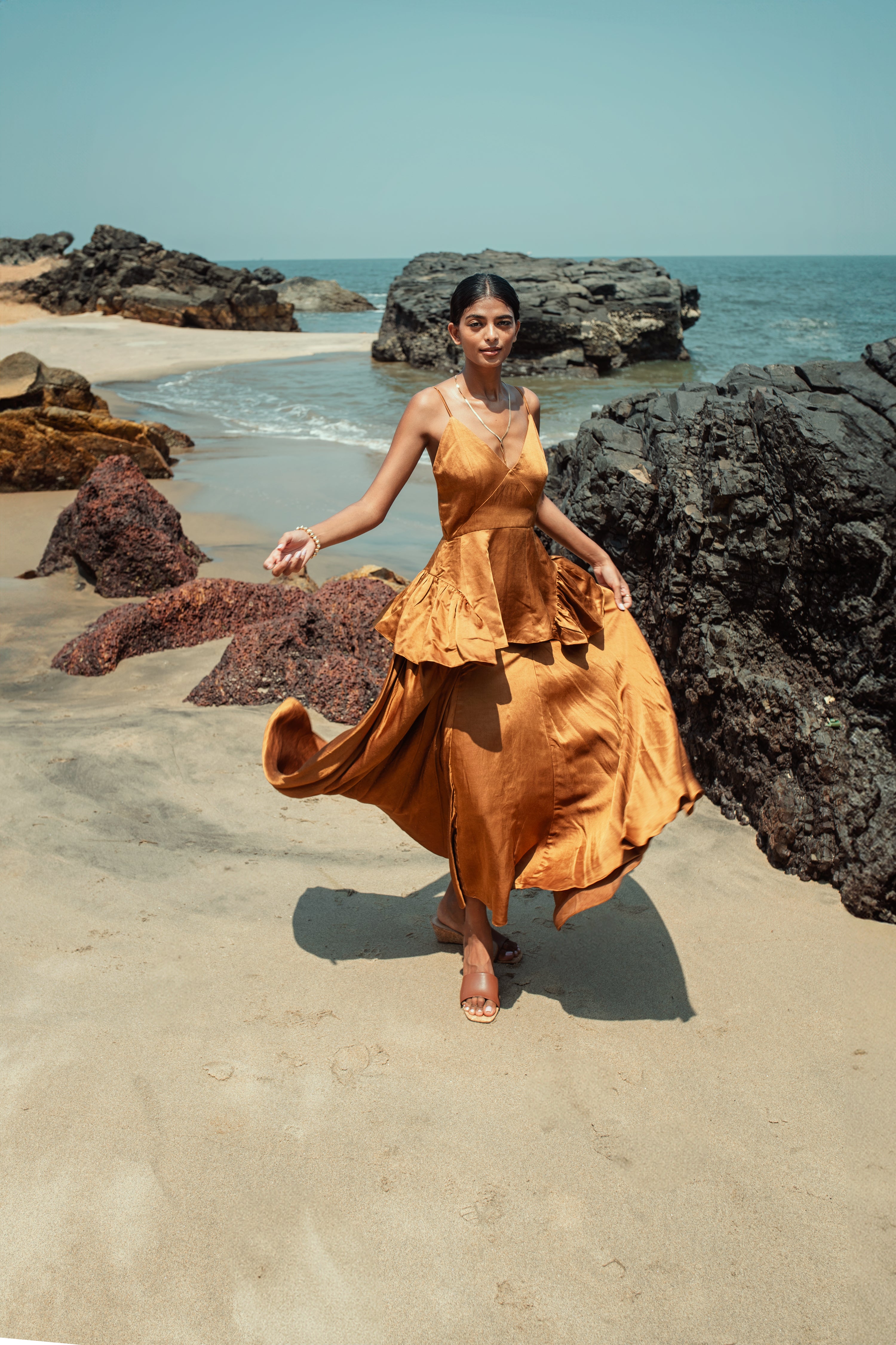 Sable Co-ord Set - Peplum Top with Mermaid Skirt