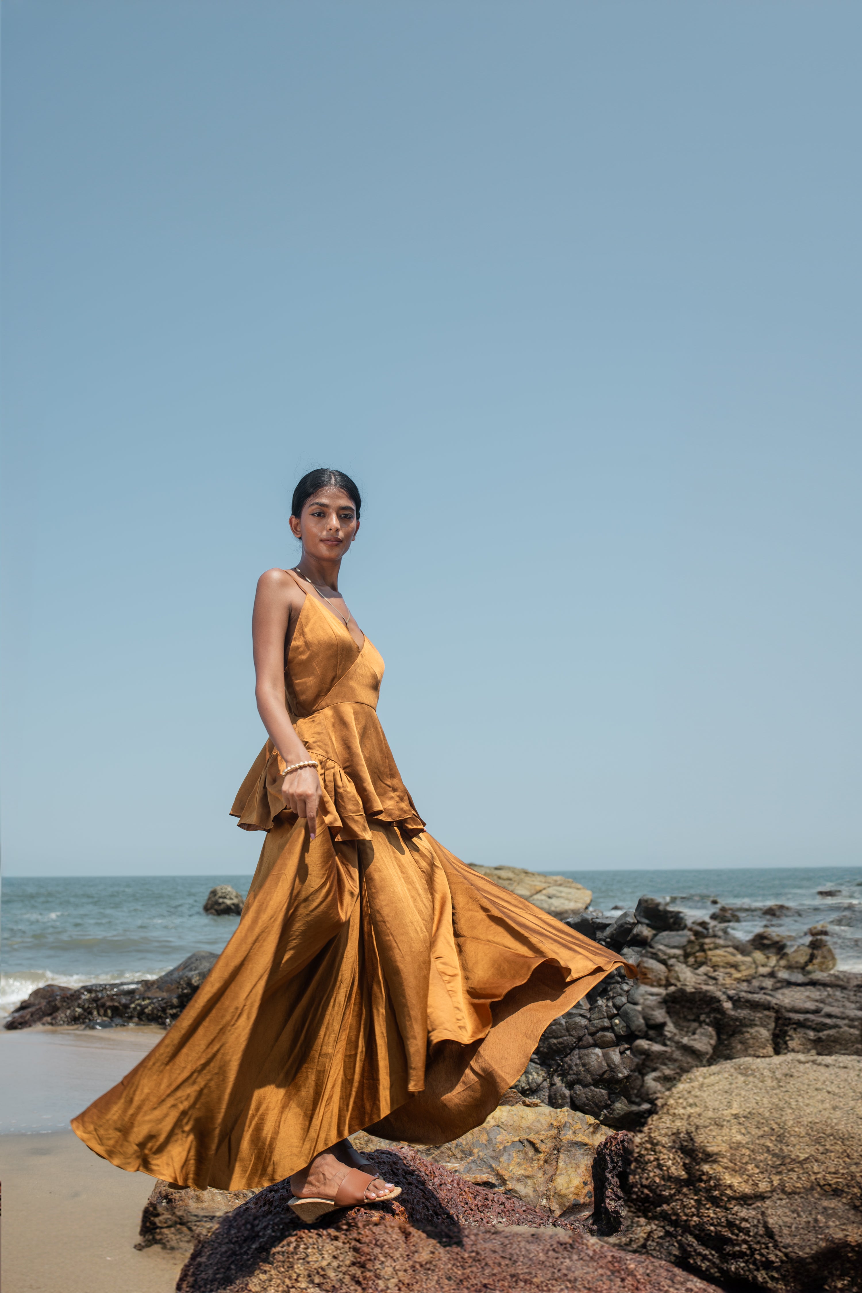 Sable Co-ord Set - Peplum Top with Mermaid Skirt