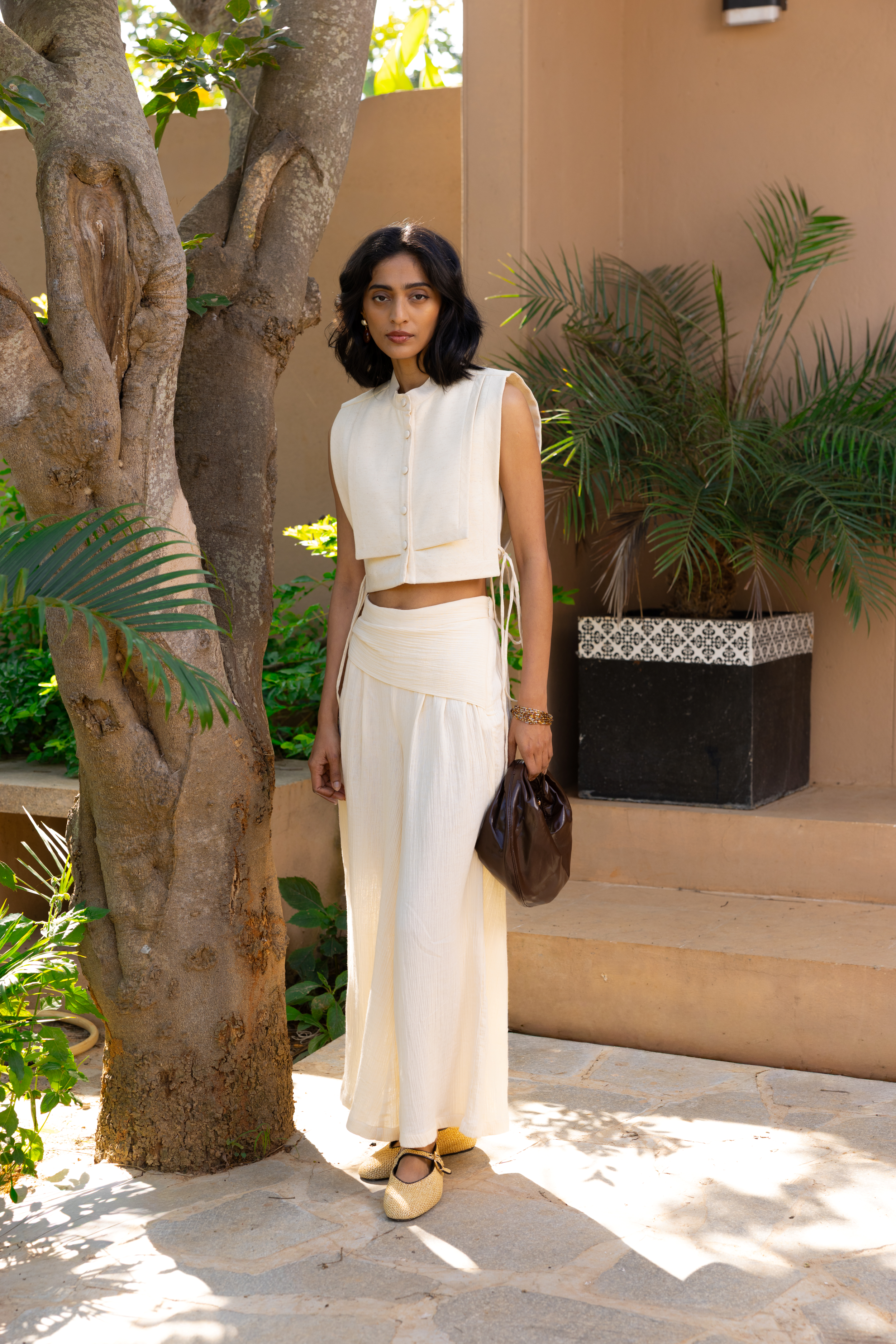 Linea Vest + Halo Crop Top + Linea Pants