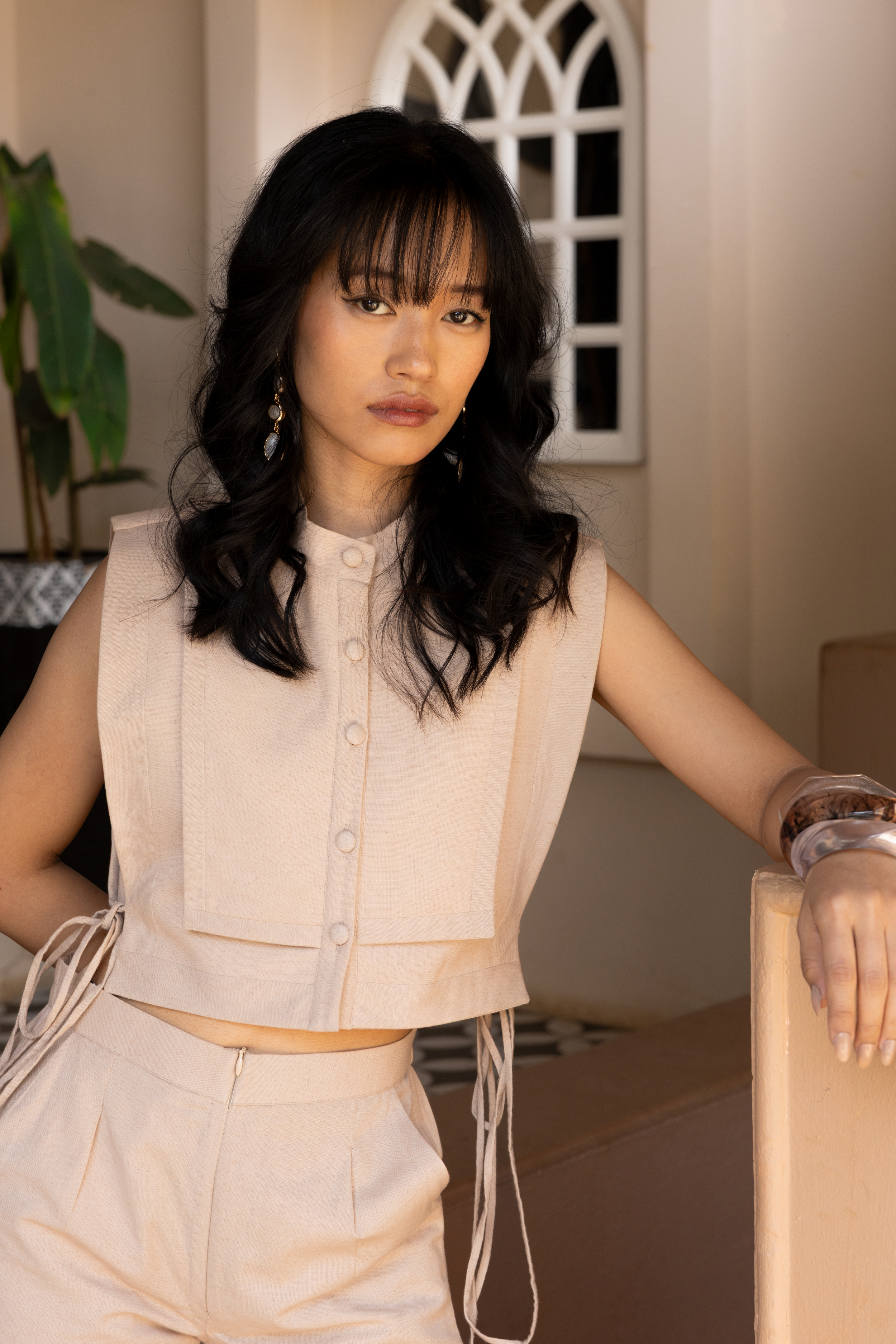 Linea Vest + Halo Crop Top + Tallis Pants