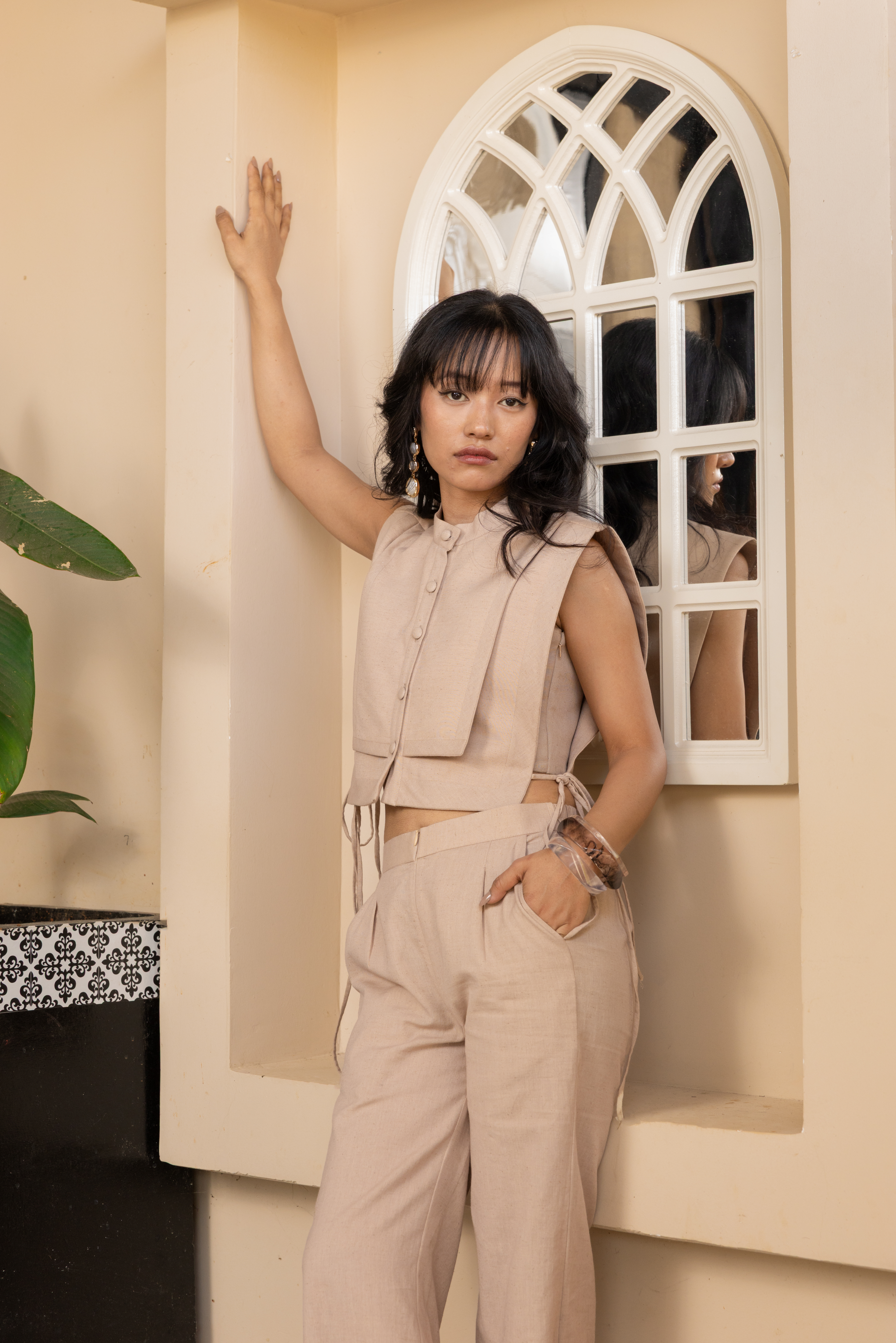 Linea Vest + Halo Crop Top + Tallis Pants