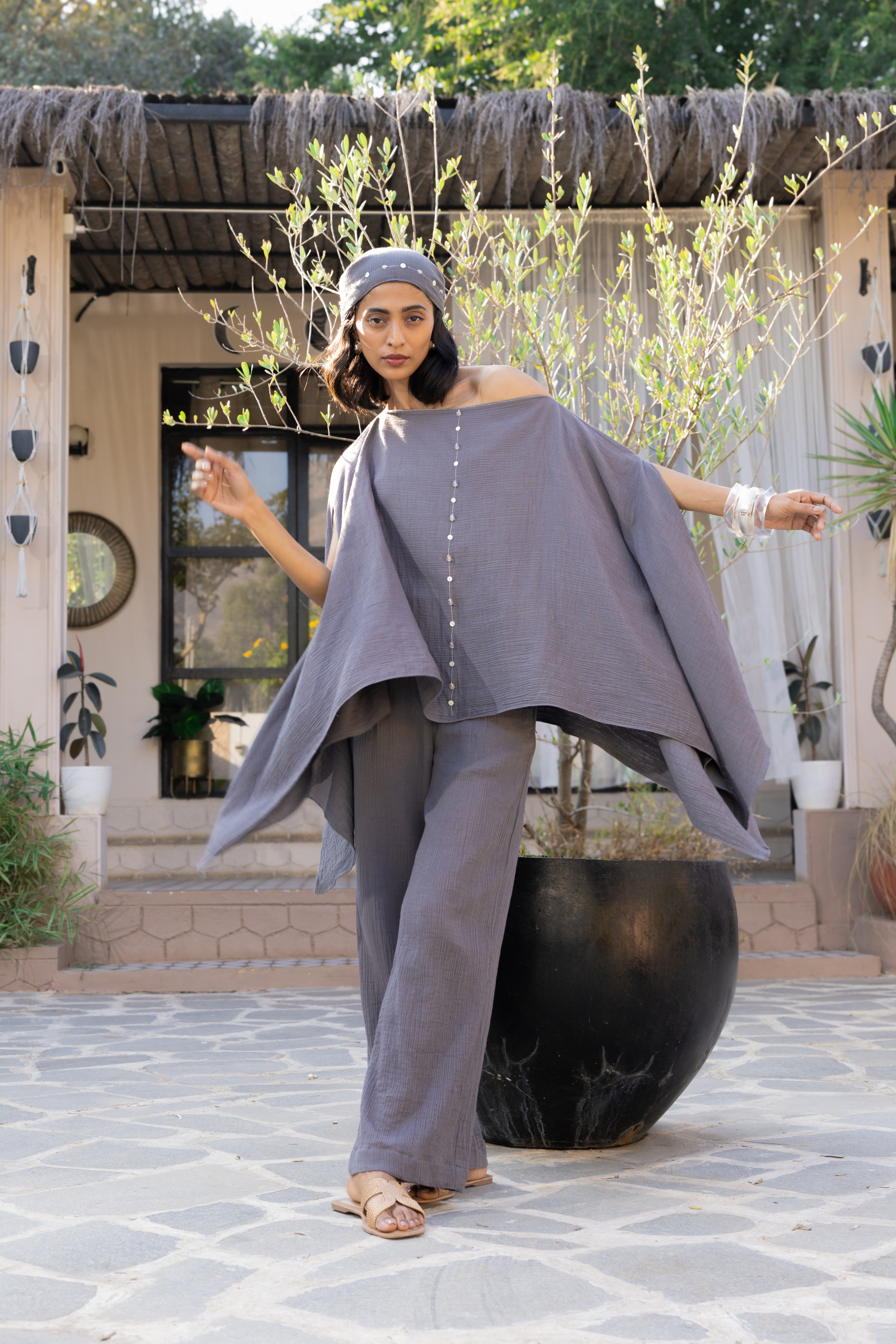 Arro Grey Top + Edge Fall Pants