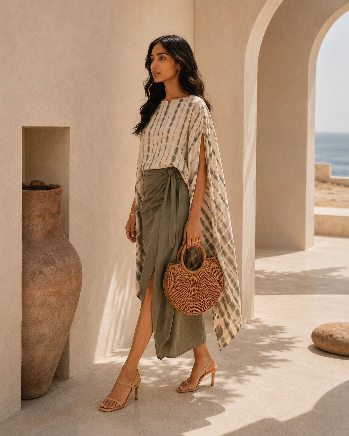 Arro Tie & Dye Top + Sol Wrap Skirt